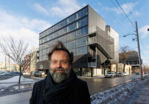 MIKE DEAL / FREE PRESS
                                Sasa Radulovic an architect and founding partner at 5468796 Architecture, which has been recognized for it&rsquo;s work on, The Pumphouse (109 James Ave), as one of the top five buildings in the Americas and is competing for the 2025 Mies Crown Hall Americas Prize. Reporter: Aaron Epp 250225 - Tuesday, February 25, 2025.